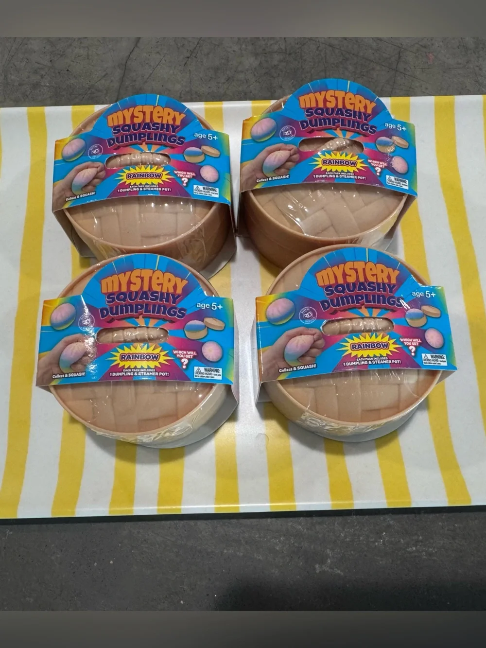 MYSTERY SQUASHY DUMPLINGS Soft Squishy Toy-set of 4-hard to find, get them  here